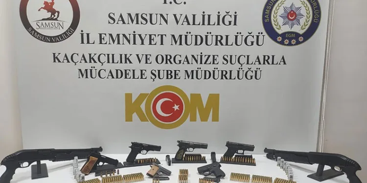 Samsun’da silah operasyonunda 2 gözaltı