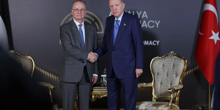 Cumhurbaşkanı Erdoğan, Filistin Başbakanı ve Dışişleri ve Yurtdışında Yaşayan Filistinliler Bakanı Mustafa’yı kabul etti