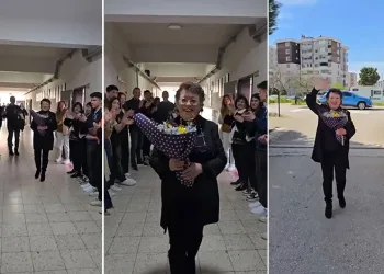 Bursa’da emekli olan öğretmenlerini böyle uğurladılar