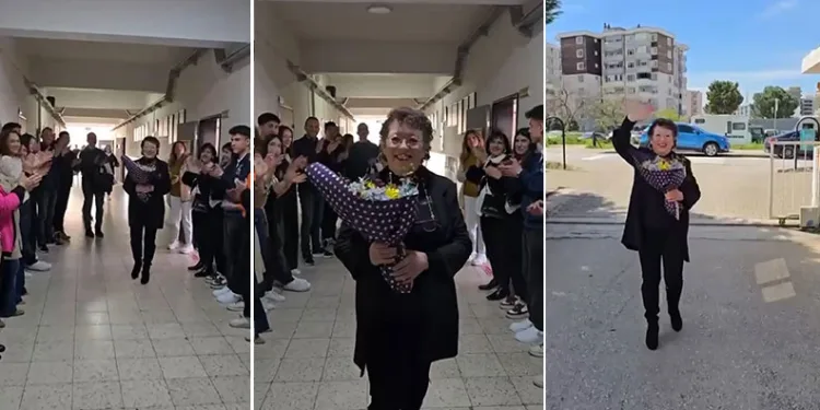 Bursa’da emekli olan öğretmenlerini böyle uğurladılar