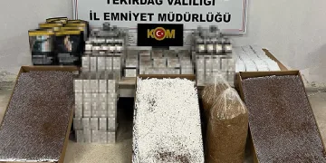 Tekirdağ’da tütün mamulü kaçakçılığı operasyonunda 2 tutuklama
