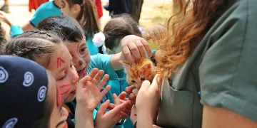 Çocuklara hayvan sevgisi aşılandı