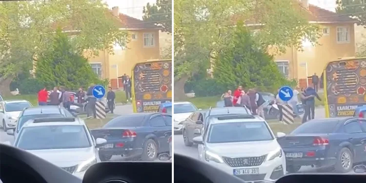 Sürücüler sokağı boks ringine çevirdi