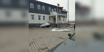 Iğdır’da seyir halindeki aracın üzerine ağaç devrildi, sürücü yaralandı