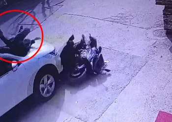 Bursa’da motosiklet sürücüsü kaza yaptı