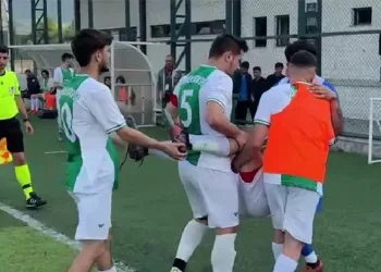 Bursa Amatör maçında skandal