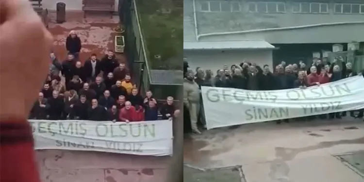 Arkadaşlarına Pankartla Moral Verdiler