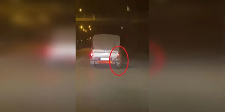Kontrolden çıkan otomobil üst geçide çarptı: 1 yaralı