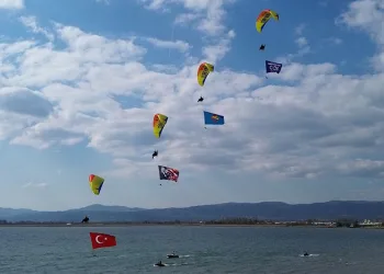 İznik Gölü üzerinde muhteşem görüntüler