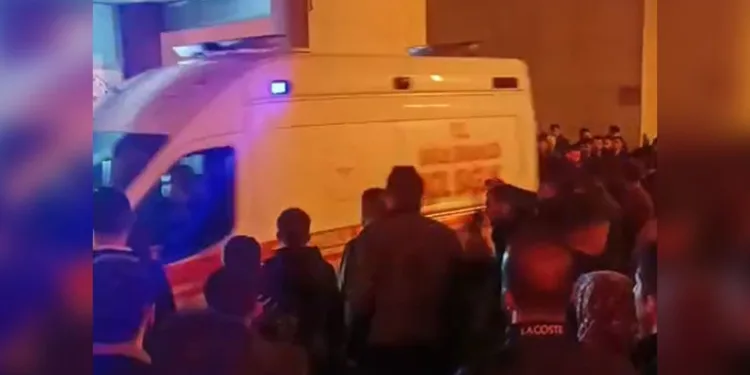 Kuyuya düşen inek iş makinesine bağlanan halatla çıkartıldı