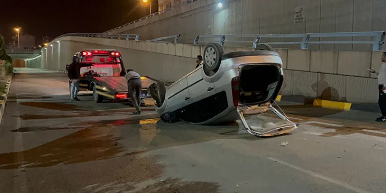 Kuyuya düşen inek iş makinesine bağlanan halatla çıkartıldı