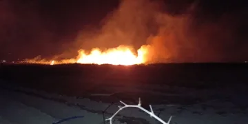 Göksu Deltası’nda sazlık alanda yangın
