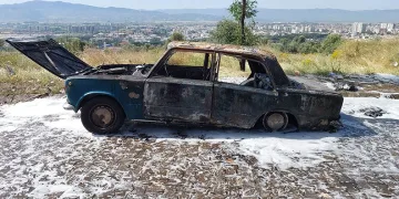 Aydın’da otomobil küle döndü