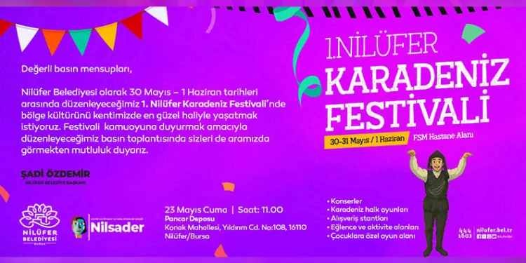 1. Nilüfer Karadeniz Festivali başlıyor