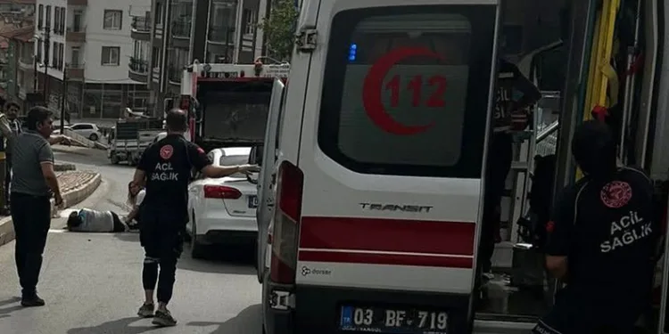 Otomobil temizlik işçisinin ayağını kopardı
