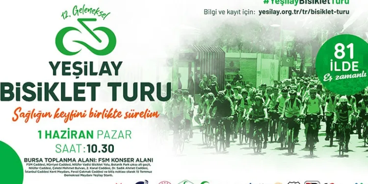 12. Geleneksel Yeşilay Bisiklet Turu bu pazar yapılacak
