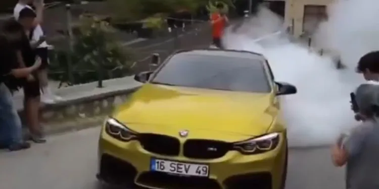 Drift atıp trafiği tehlikeye düşüren sürücü yakalandı