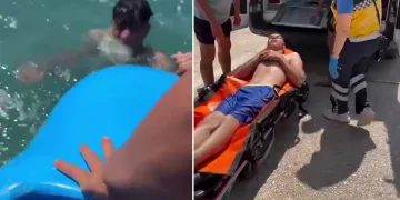 Denizde boğulmaktan son anda kurtarıldı