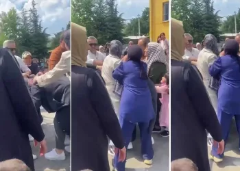 Çocukların okuma bayramında veliler böyle kavga etti