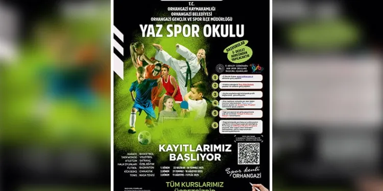 Orhangazi Belediyesi, Kaymakamlık ve İlçe Spor Müdürlüğü İş Birliğiyle Yaz Spor Okulu Açıyor
