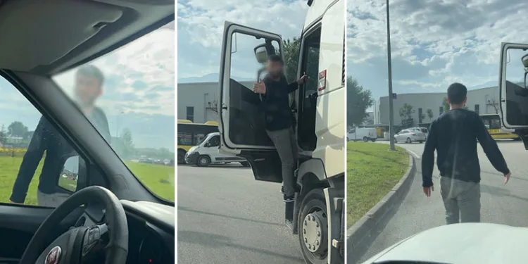 Bursa’da trafikte çirkin hareketler