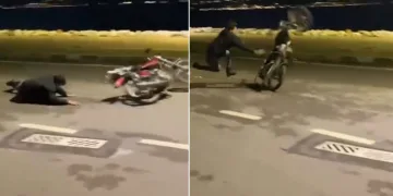 Motosiklet şovu kötü bitti
