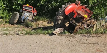 Traktör ikiye ayrıldı, sürücüsü hayatını kaybetti