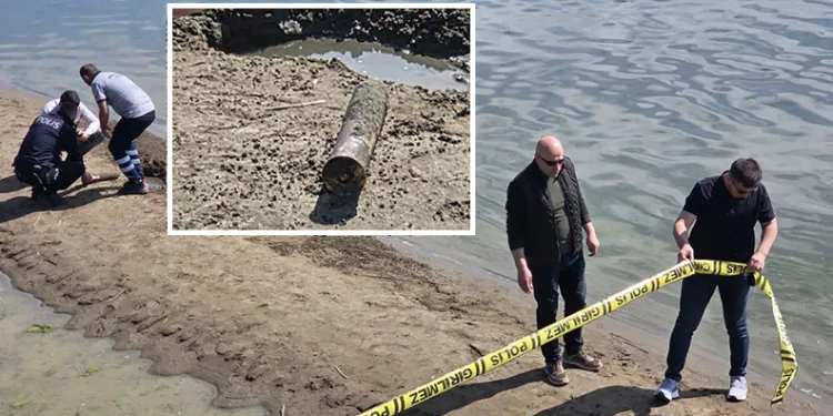 İznik Gölü sahilinde ikinci top mermisi