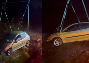 Bursa’da köpeğe çarpmak istemedi, şarampolden uçtu