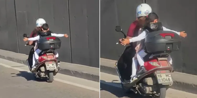 Bursa’da tehlikeli yolculuk kamerada