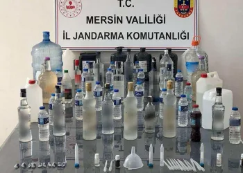 Mersin’de 127 litre sahte içki ele geçirildi
