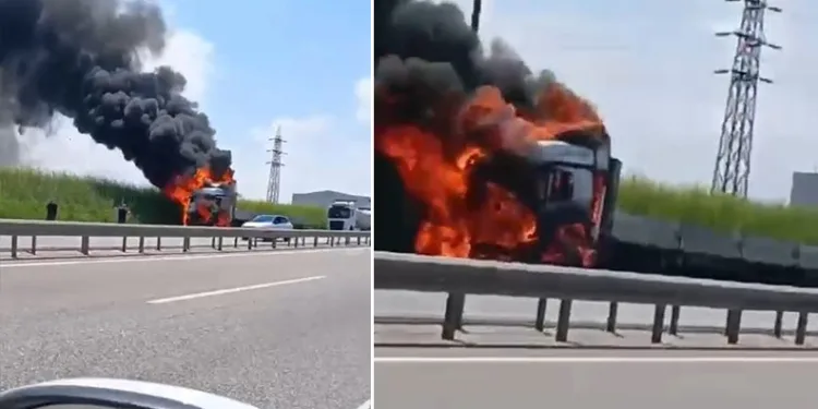 Bursa’da TIR alev topuna döndü