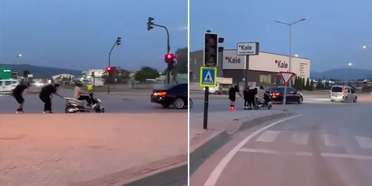 Patenli gençlerin tehlikeli yolculuğu kamerada