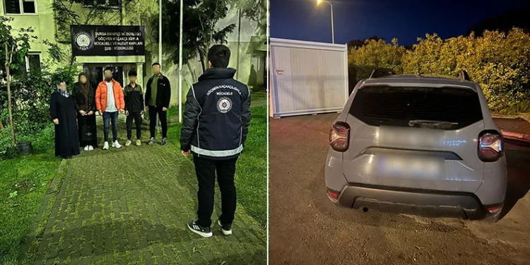 Bursa’da kaçak göçmen taşıyan organizatörlere operasyon