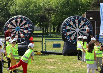 Bursa Uluslararası Spor Festivali’nde çocuklar doyasıya eğlendi
