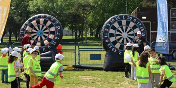 Bursa Uluslararası Spor Festivali’nde çocuklar doyasıya eğlendi