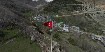 Sivas’ta nesli tehdit altındaki su samuru görüntülendi