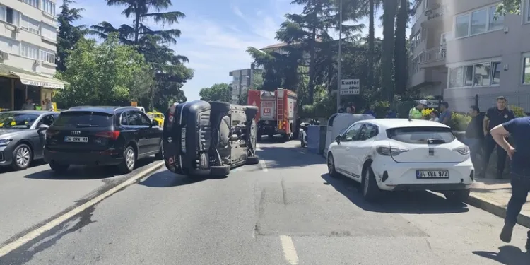 Balıkesir’de takla atan araçta ki 2 şahıs yaralandı