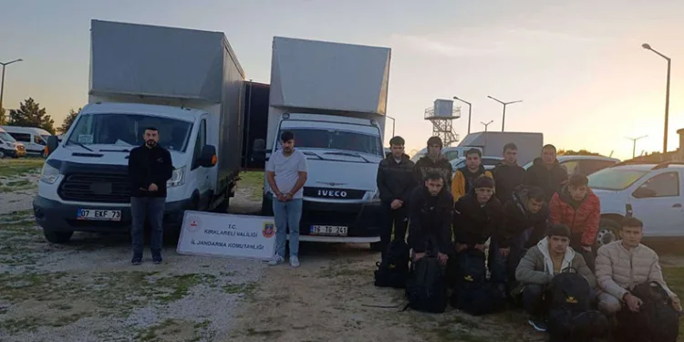 Kırklareli’nde 110 kaçak göçmen yakalandı