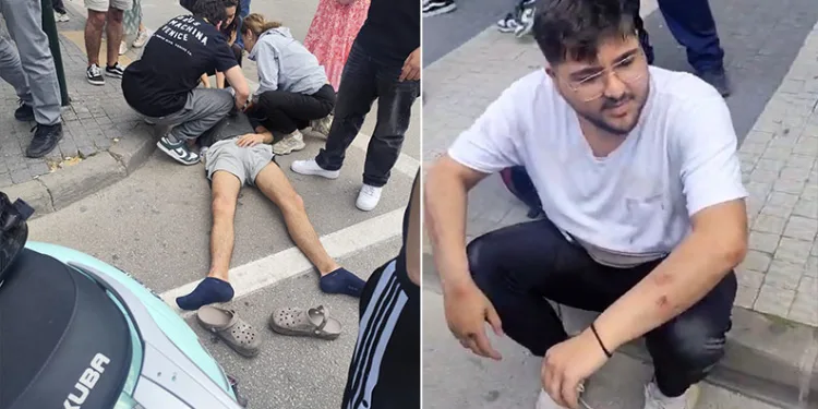 Bursa’da otomobilin çarptığı 2 motosikletli yaralandı