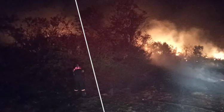 Burdur’da gece çıkan yangında 30 dönüm alan yandı