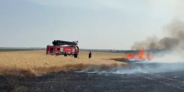Kırklareli’nde buğday tarlalarında yangın