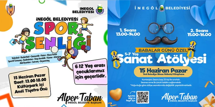 İnegöl Belediyesi’nden Babalar Gününde iki ayrı etkinlik