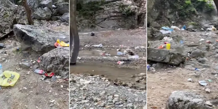 Narlıdere Şelalesi çöpüğe döndü
