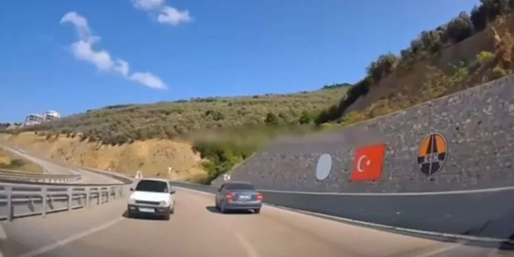 Otobanda ters yönde son sürat ilerledi