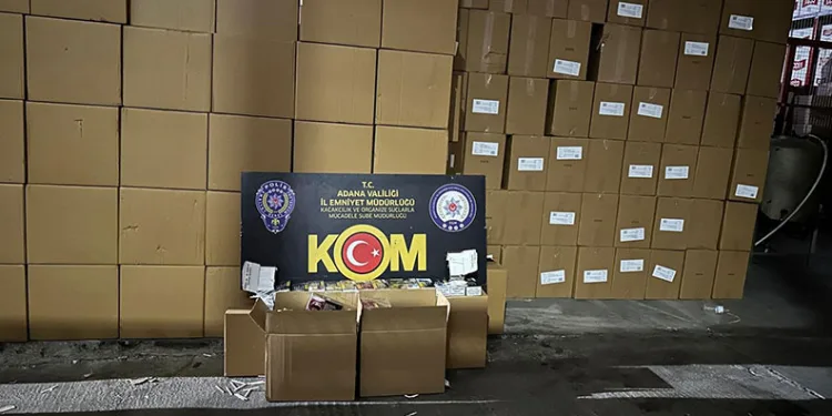 Adana’da 13 milyon liralık makaron ele geçirildi