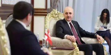 TBMM Başkanı Kurtulmuş, Gürcistan Meclis başkanı Shalva Papuashvili ile görüştü