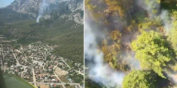 Kemer’de orman yangını