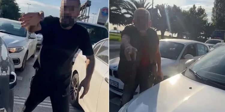 Çocuklarının yanında kadın sürücüye dehşeti yaşatan 2 şüpheli tutuklandı