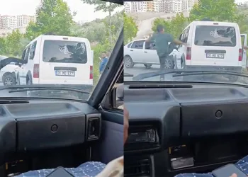 Kaza yaptıkları araçtakilere korku dolu anlar yaşattılar